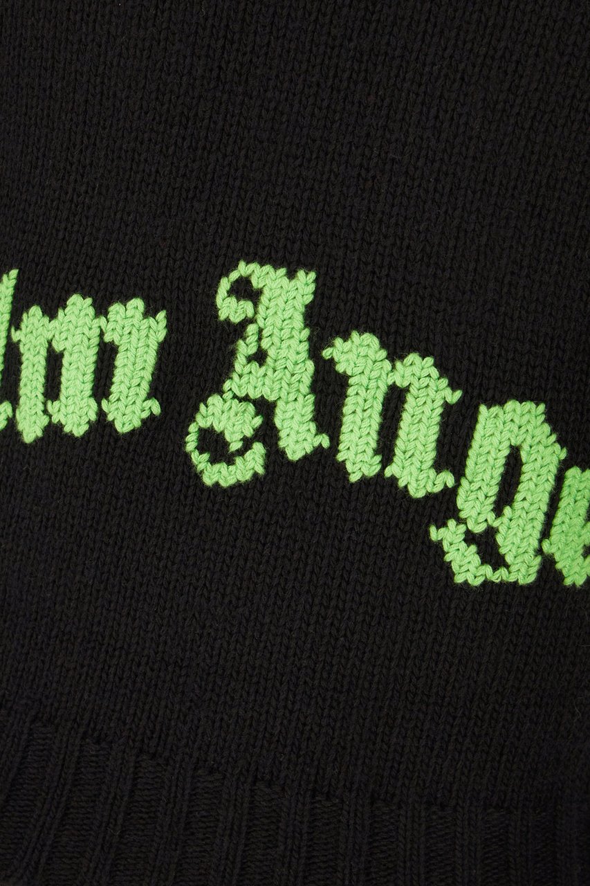 Palm Angels Palm Angels Black wool blend sweater Zwart