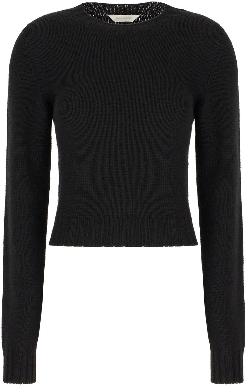 Palm Angels Palm Angels Black wool blend sweater Zwart