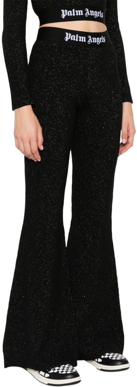 Palm Angels Trousers Black Zwart
