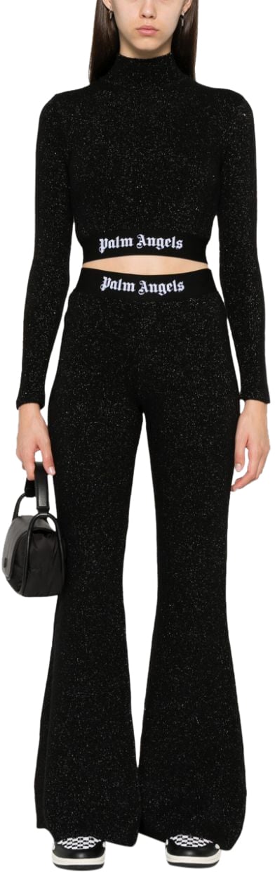 Palm Angels Trousers Black Zwart