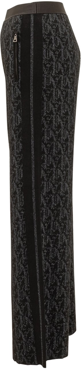 Palm Angels Pantalone PA in Jacquard Zwart