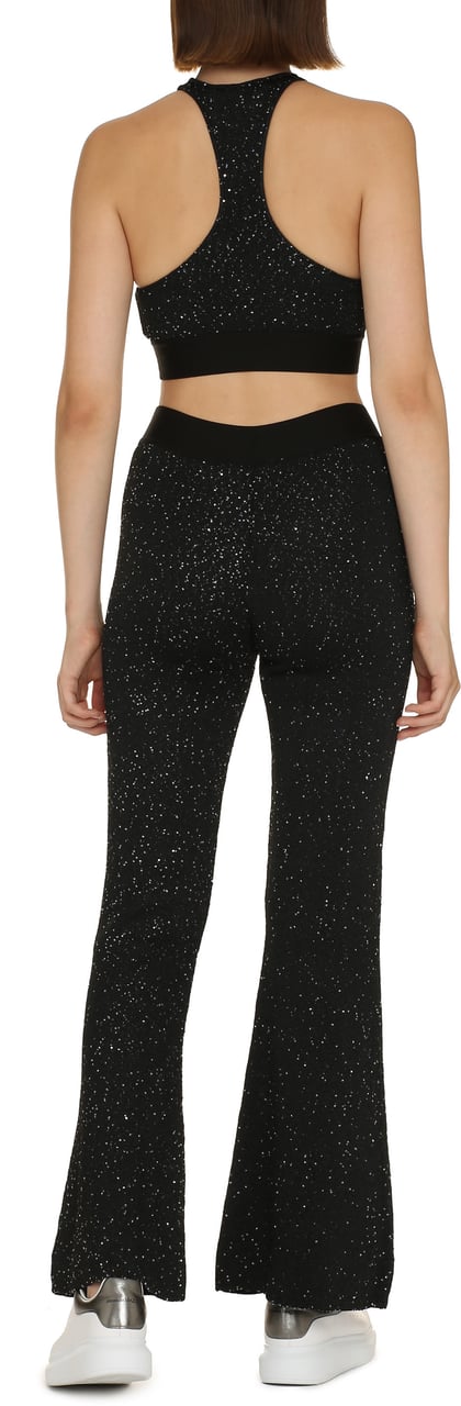 Palm Angels Crop-top with logo Zwart