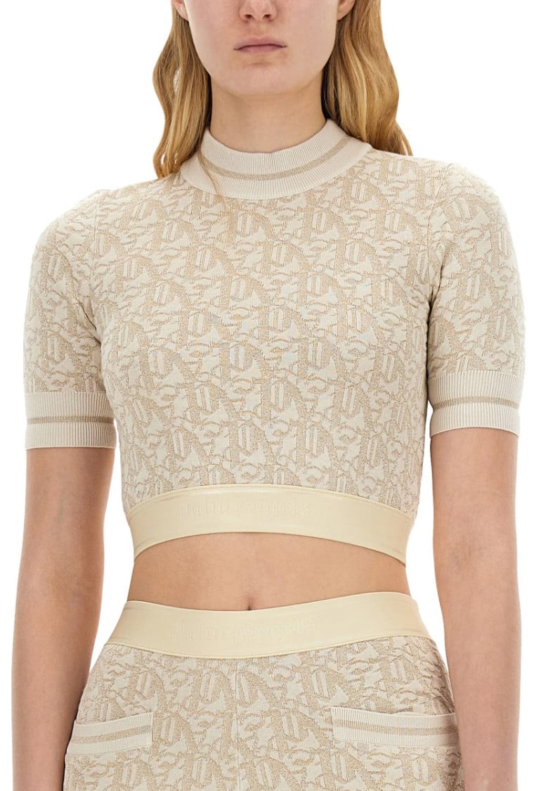 Palm Angels Monogram Jersey Neutraal