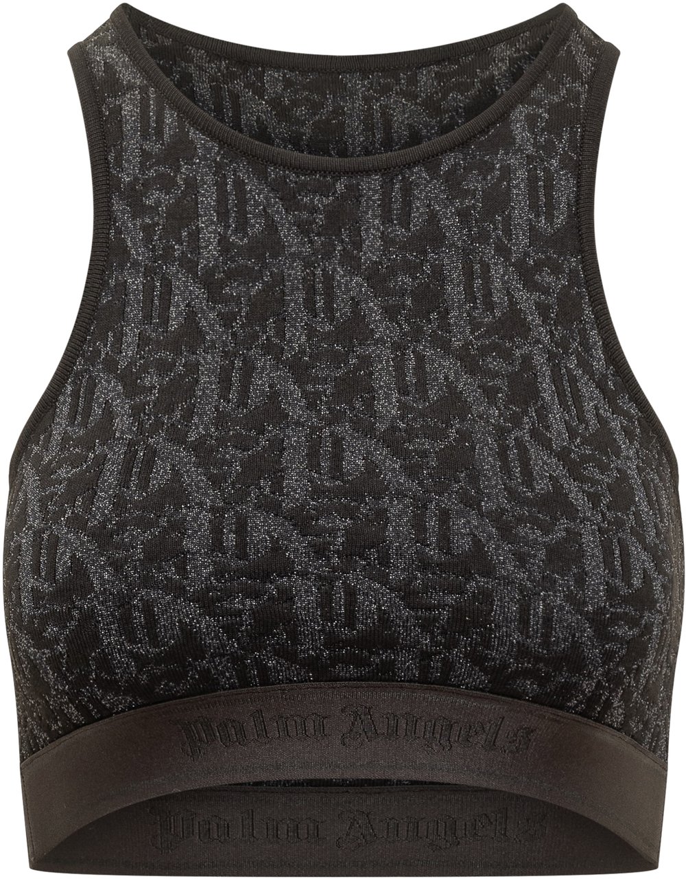 Palm Angels Top Reggiseno Monogram Zwart
