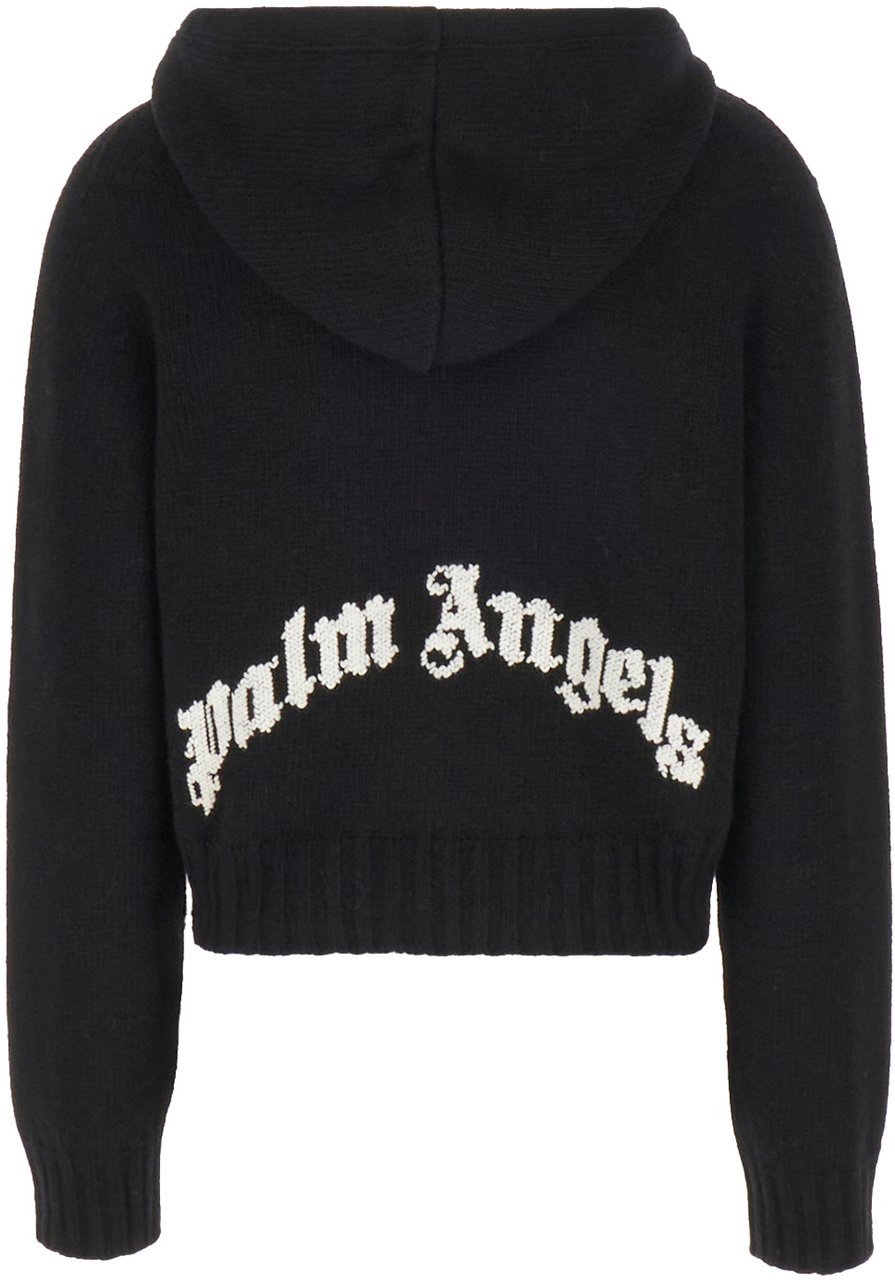 Palm Angels Palm Angels Black wool blend sweatshirt Zwart