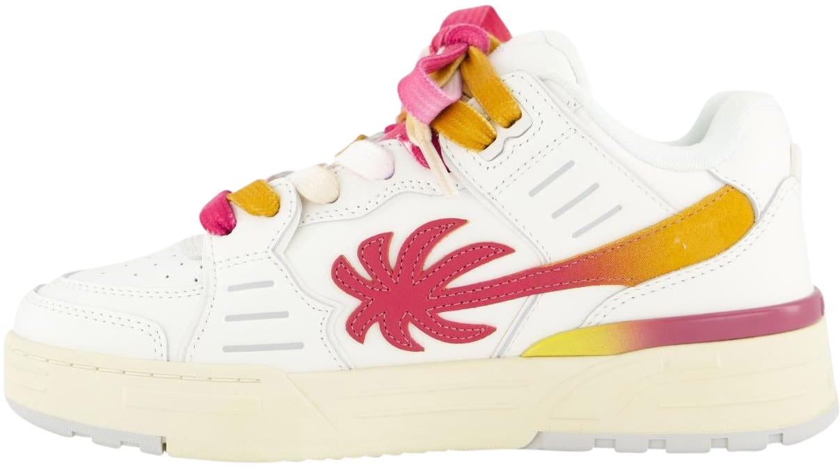 Palm Angels Dames Venice Sneaker Wit/Coral Wit