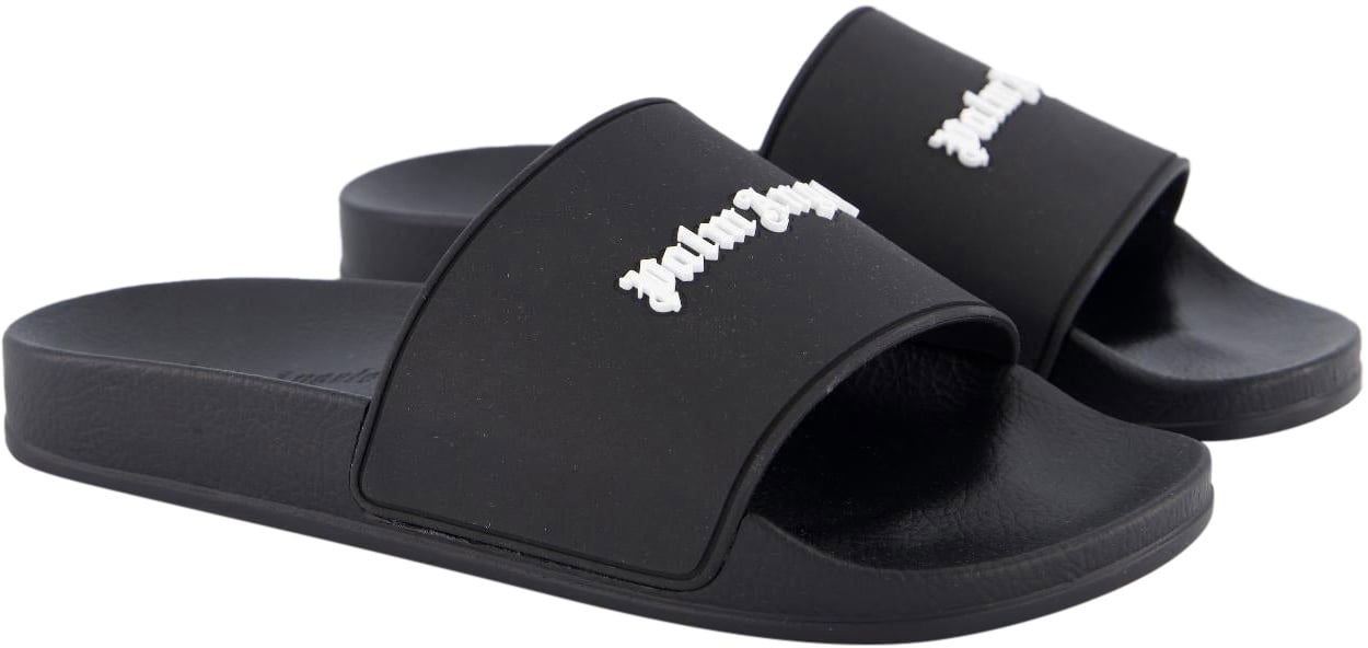 Palm Angels Dames Essential Logo Slider Zwart Zwart