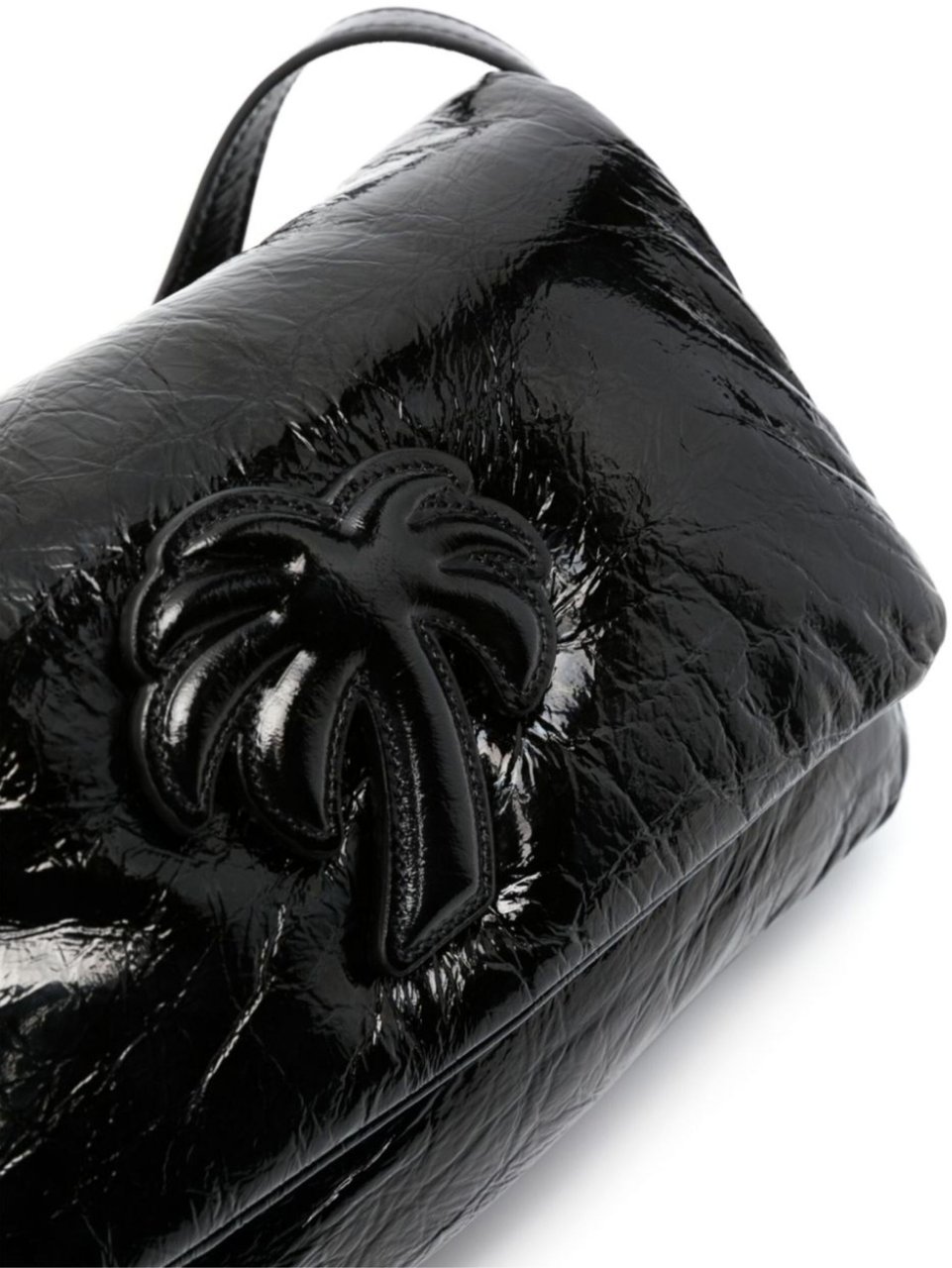 Palm Angels Soft Palm Bridge Logo Shoulder Bag Zwart
