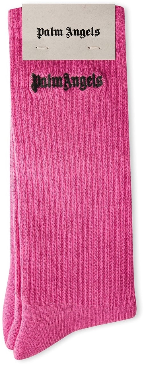 Palm Angels Embroidered Logo Socks Roze