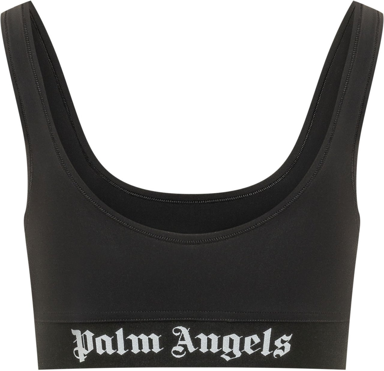 Palm Angels Top Sportivo con Fascia Logo Zwart