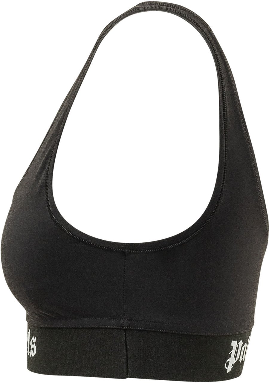 Palm Angels Top Sportivo con Fascia Logo Zwart