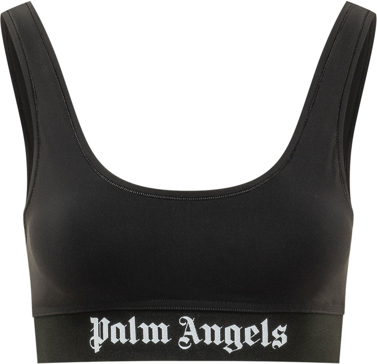 Palm Angels Top Sportivo con Fascia Logo Zwart