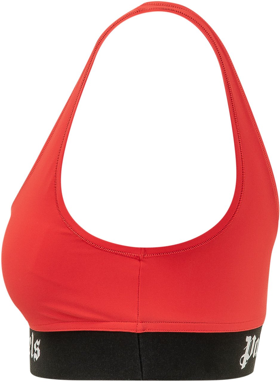 Palm Angels Top Sportivo con Fascia Logo Rood