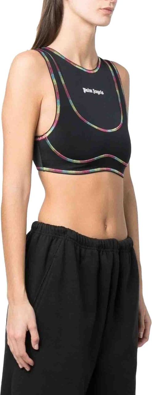 Palm Angels Rainbow Miami Logo Training Top Zwart