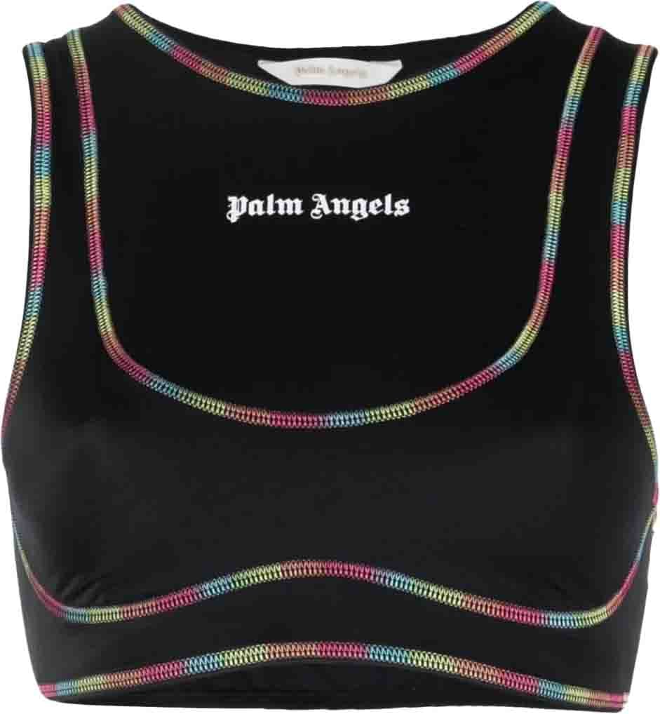 Palm Angels Rainbow Miami Logo Training Top Zwart