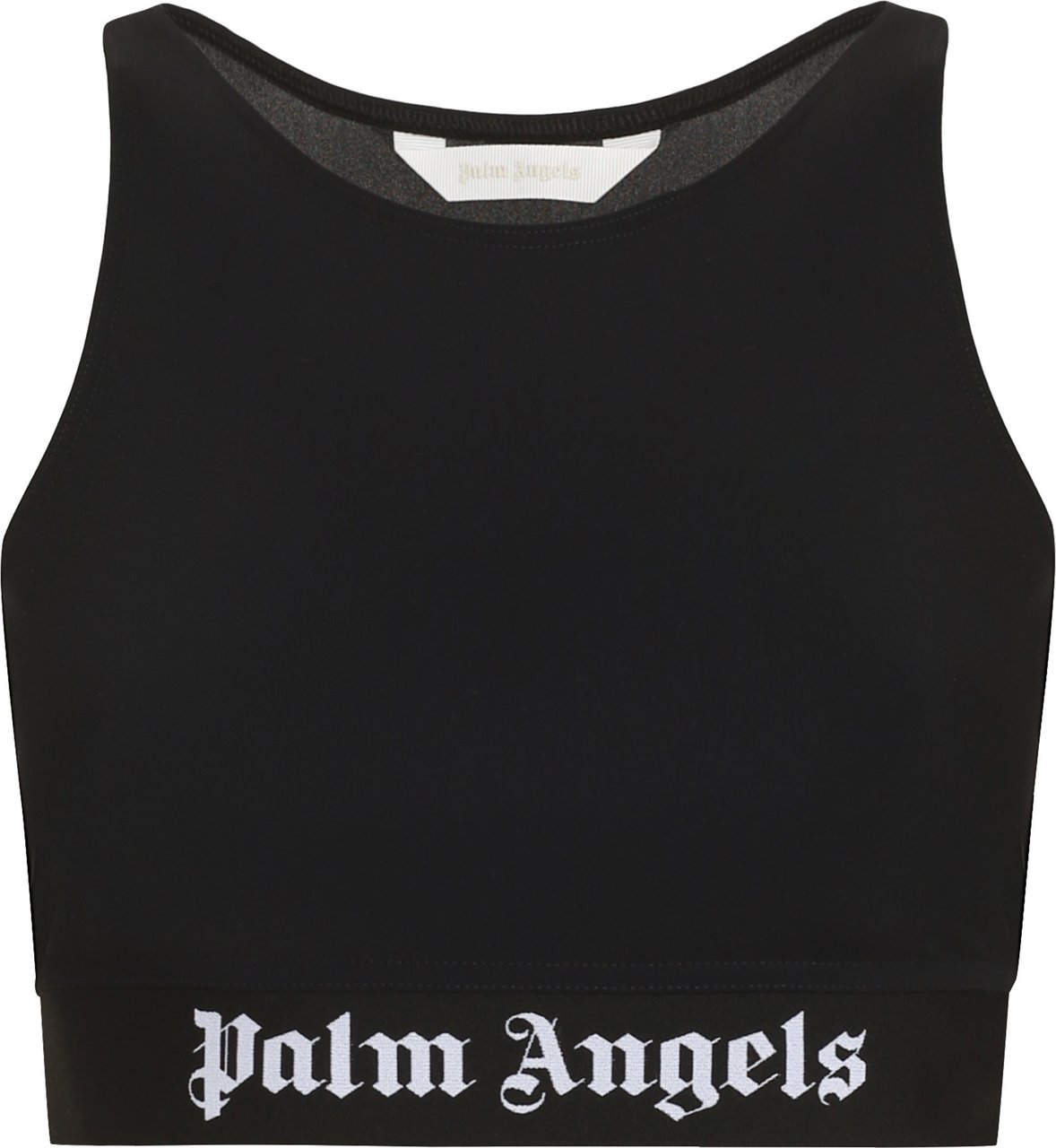 Palm Angels Technical fabric crop top Zwart