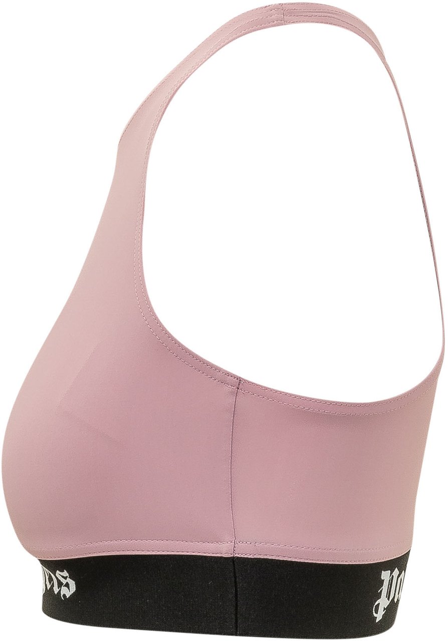 Palm Angels Top Sportivo con Fascia Logo Roze
