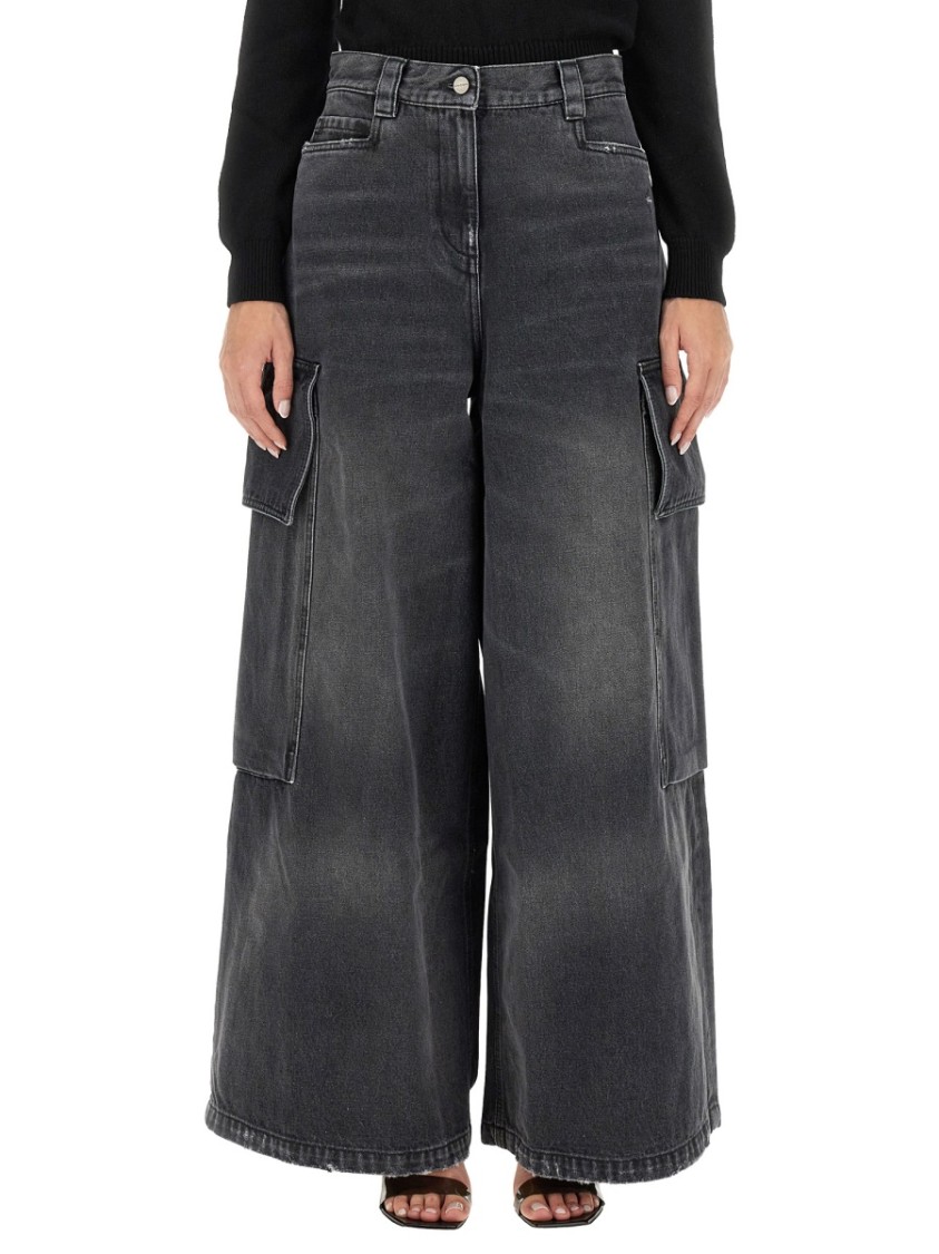 Palm Angels Wide Parachute Jeans Grijs