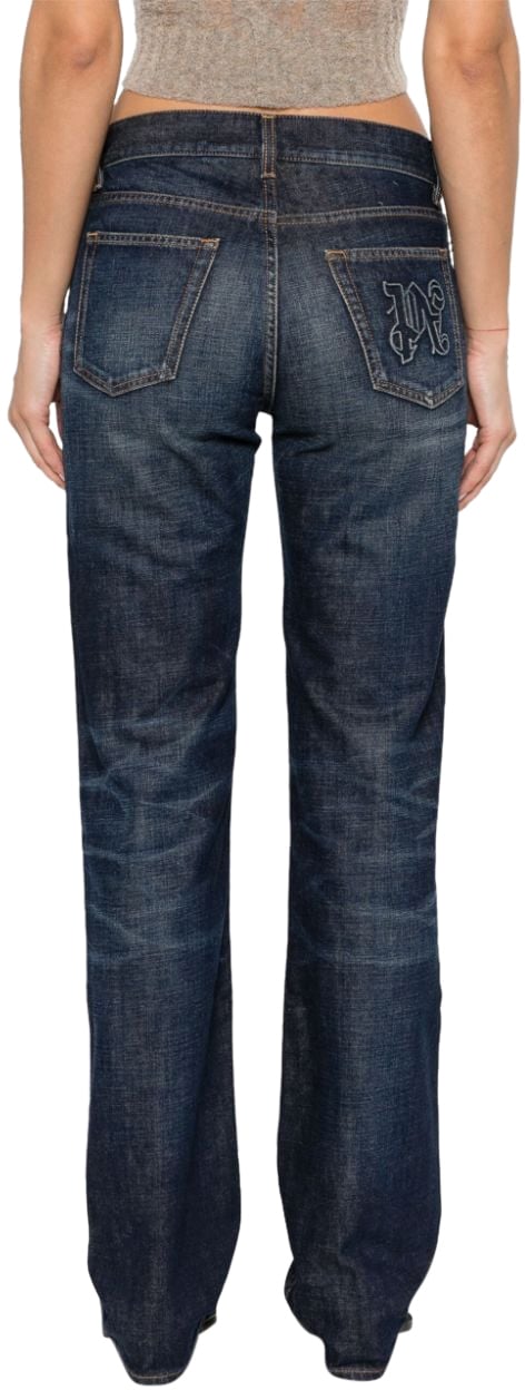 Palm Angels Jeans Blue Blauw