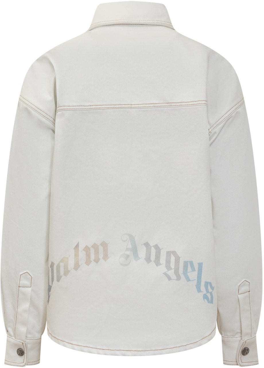 Palm Angels Giacca in Jeans Sunrise Wit