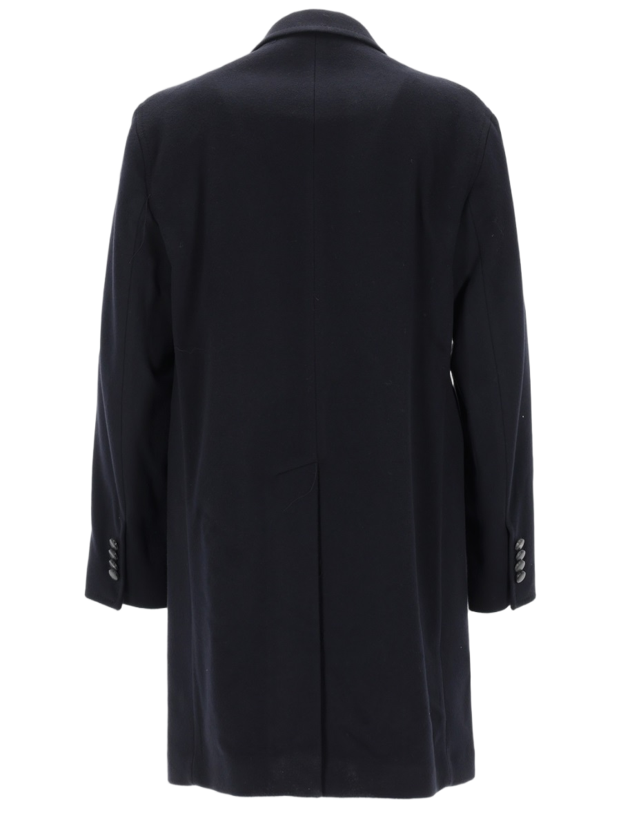 Palto Double-Breasted Wool Blend Coat with Tailored Fit Zwart