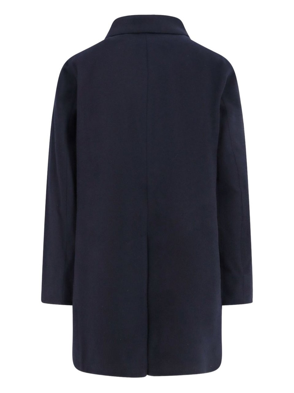 Palto Straight-Cut Overcoat With Four-Button Front Zwart