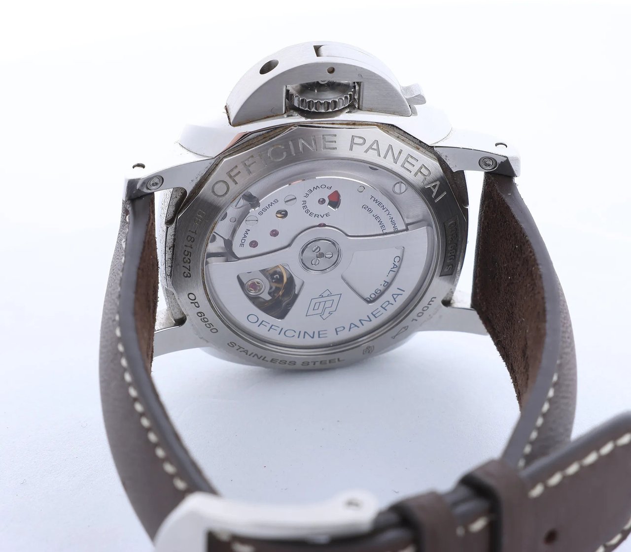 Panerai Luminor 1950 3 DAYS GMT Acciaio PAM00688 OP6950BB1815373 SS AT Watch with Blue Dial Blauw