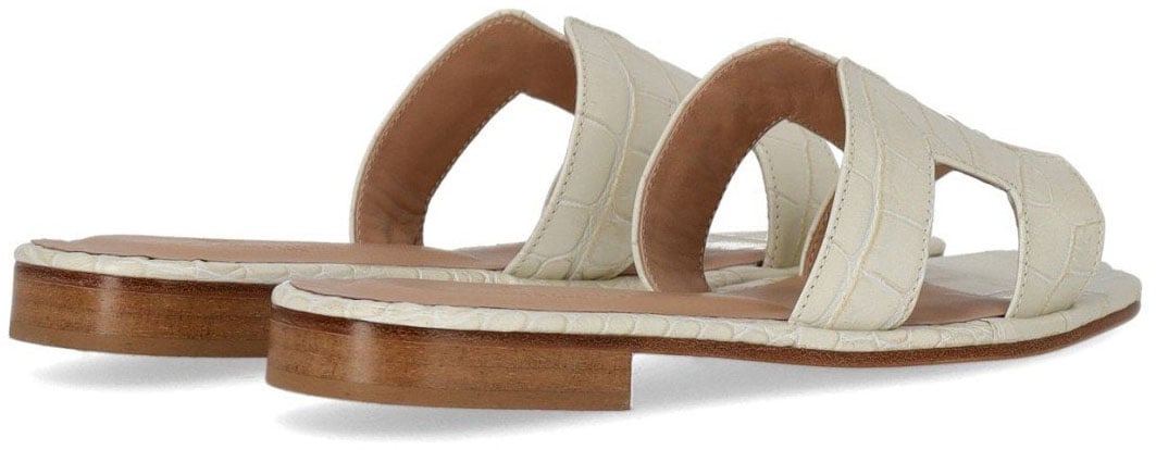 PAOLO FERRARA CROCO PRINT SANDAL Wit