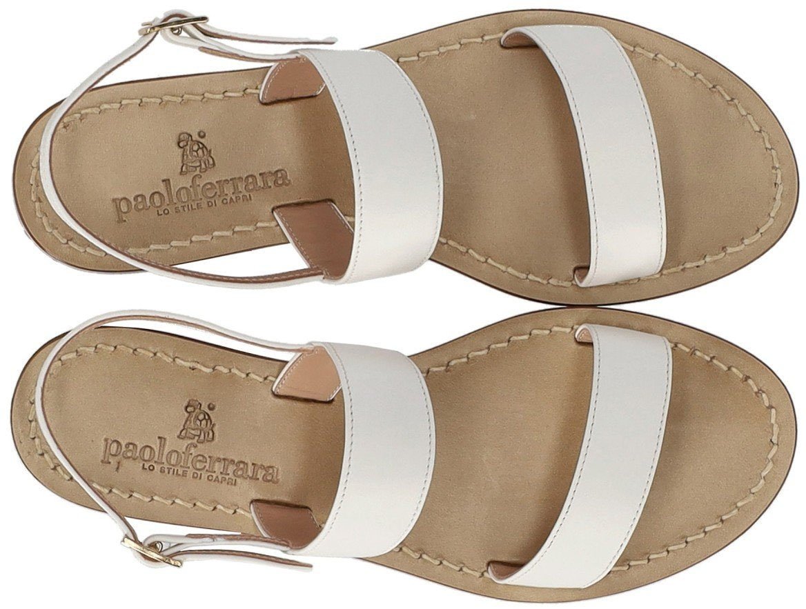 PAOLO FERRARA FLAT SANDAL Wit