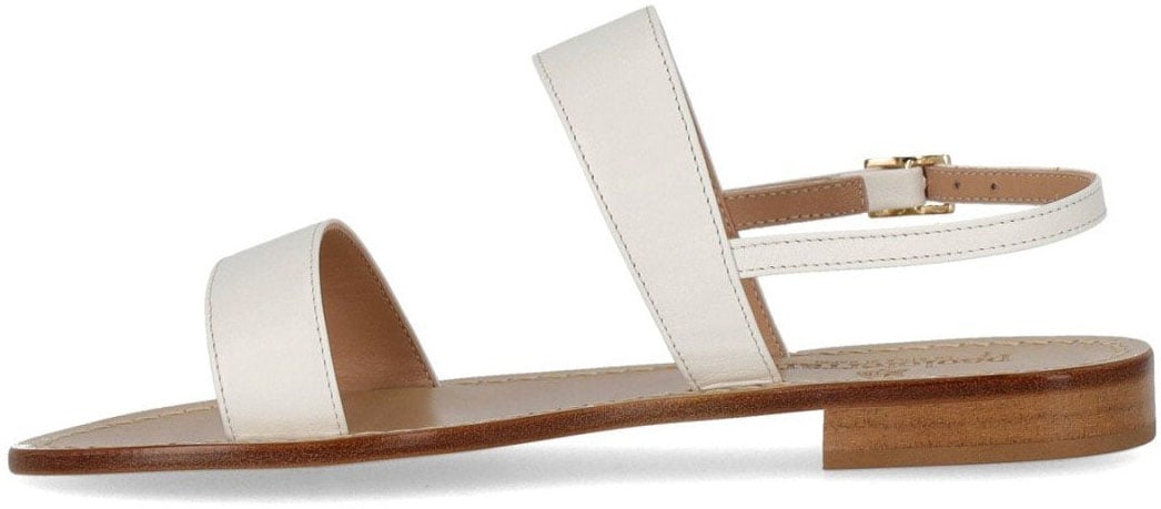 PAOLO FERRARA FLAT SANDAL Wit