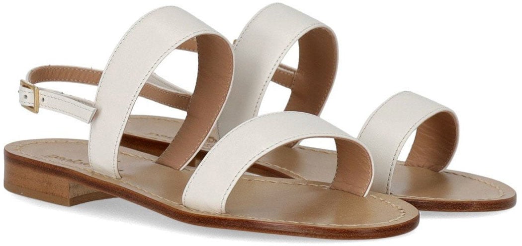 PAOLO FERRARA FLAT SANDAL Wit