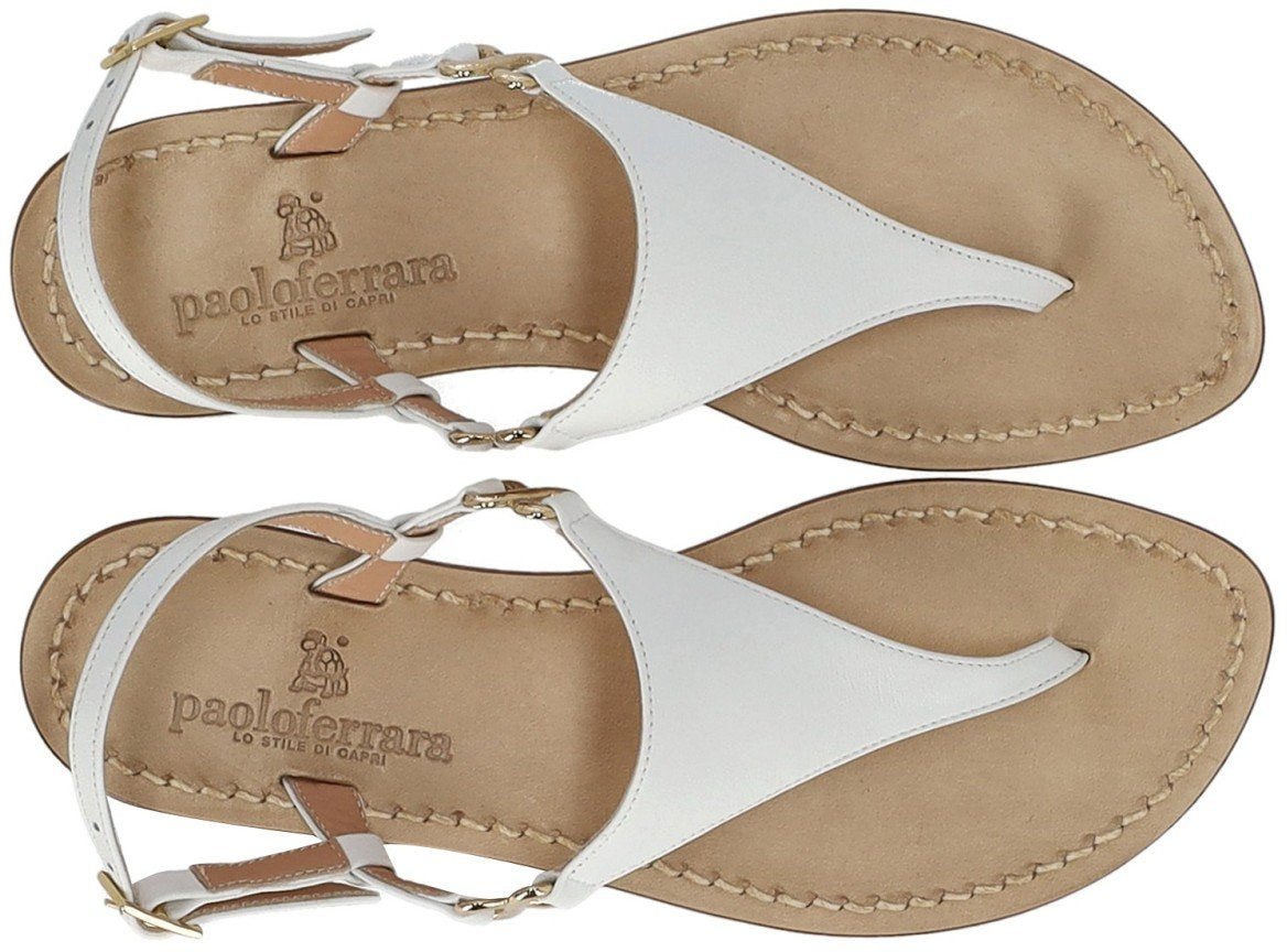 PAOLO FERRARA THONG SANDAL Wit