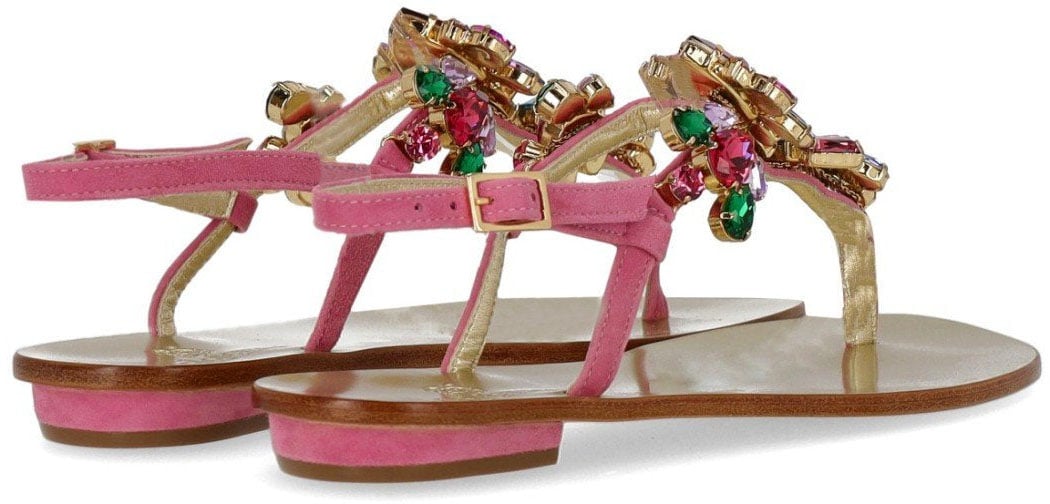 PAOLO FERRARA FUCHSIA THONG SANDAL Roze