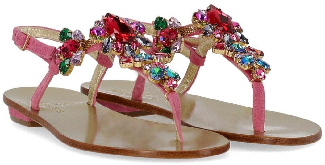 PAOLO FERRARA FUCHSIA THONG SANDAL Roze