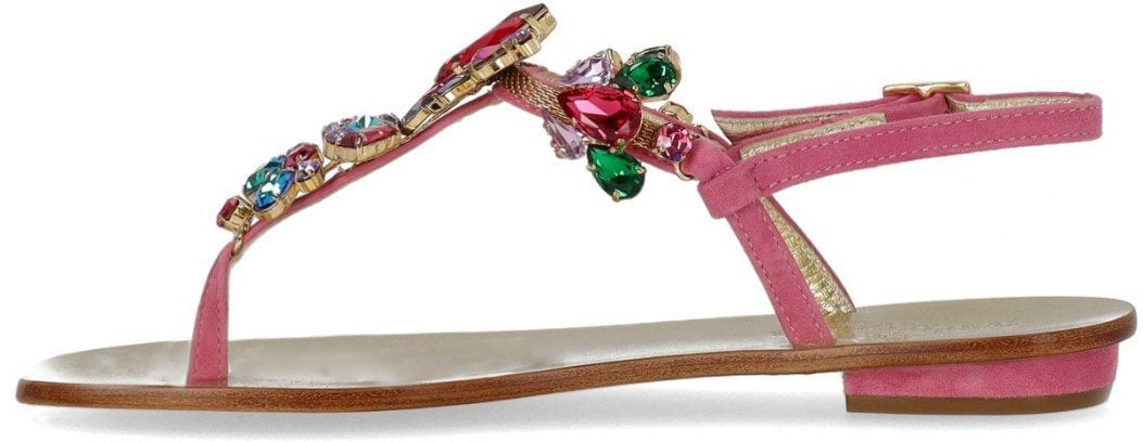 PAOLO FERRARA FUCHSIA THONG SANDAL Roze