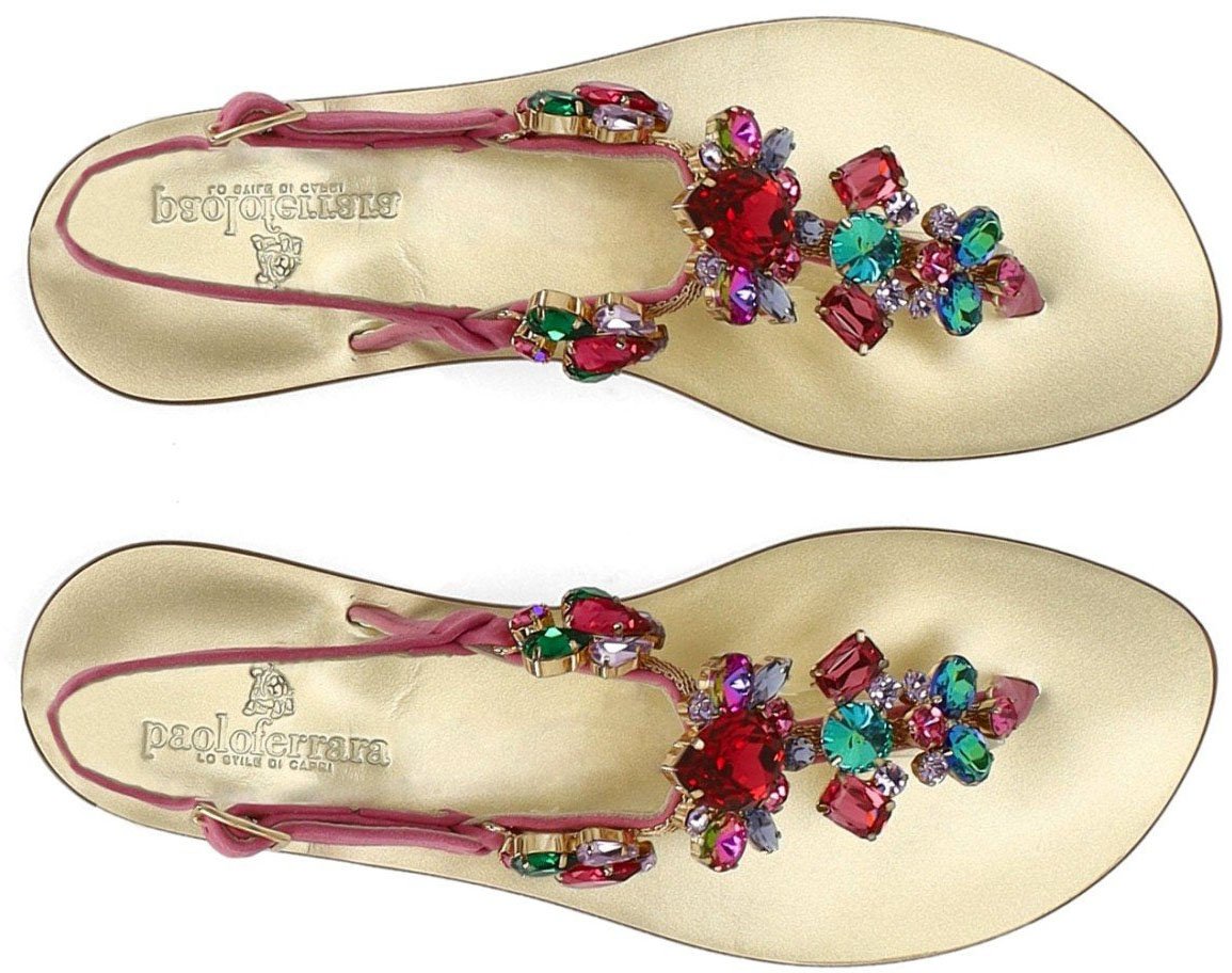 PAOLO FERRARA FUCHSIA THONG SANDAL Roze
