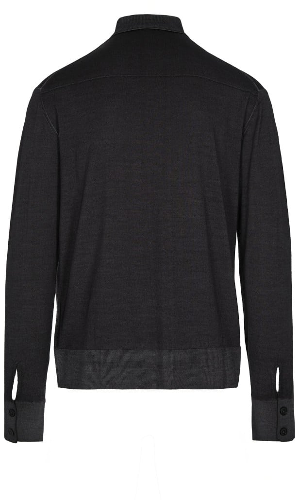 Paolo Pecora London Smoke Wool Cardigan Zwart
