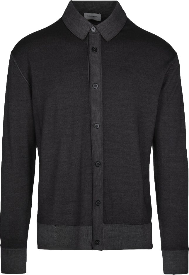 Paolo Pecora London Smoke Wool Cardigan Zwart