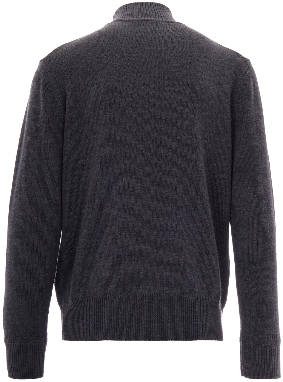 Paolo Pecora Sweaters Grigio Melange Donkergrijs