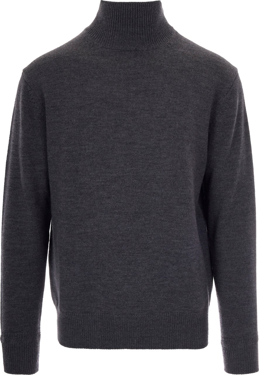 Paolo Pecora Sweaters Grigio Melange Donkergrijs