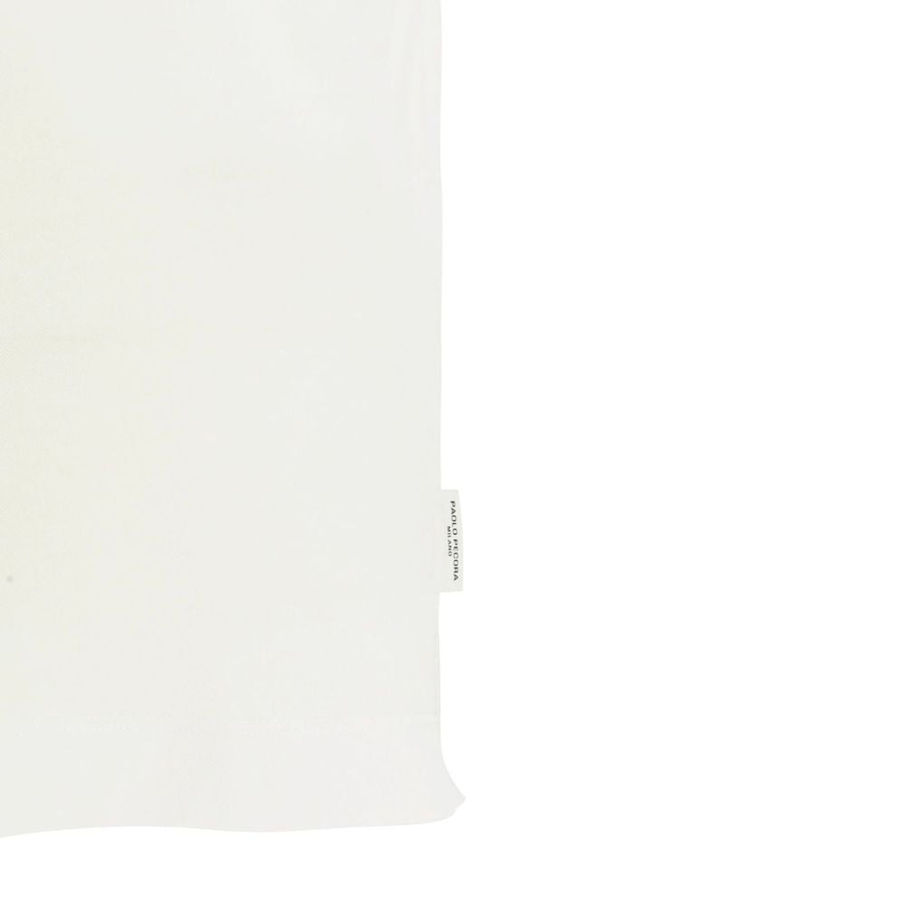 Paolo Pecora Paolo Pecora Milano White Cotton T-Shirt Wit