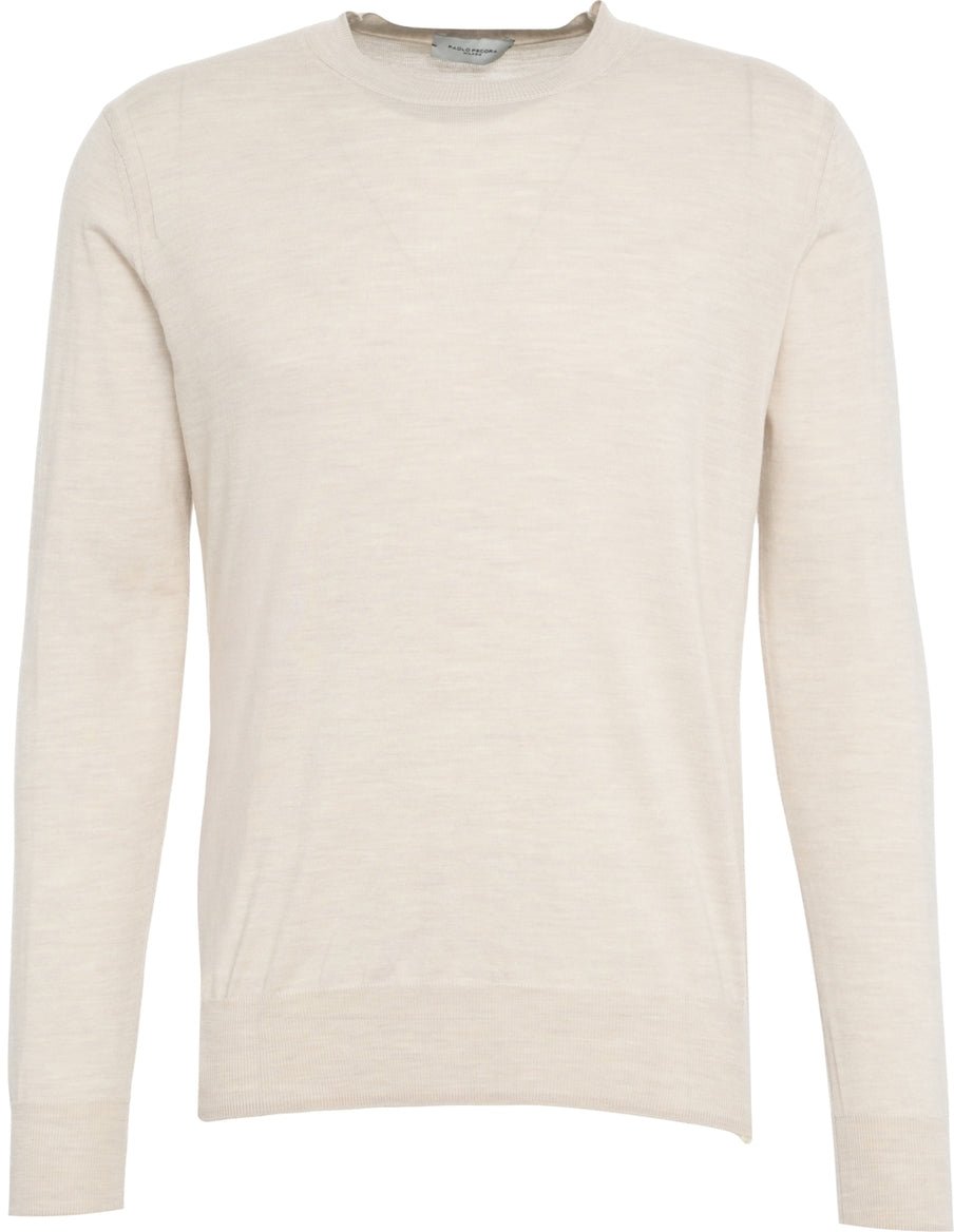 Paolo Pecora Virgin wool sweater Wit