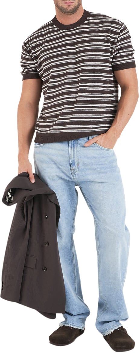 Paolo Pecora Striped t-shirt Bruin