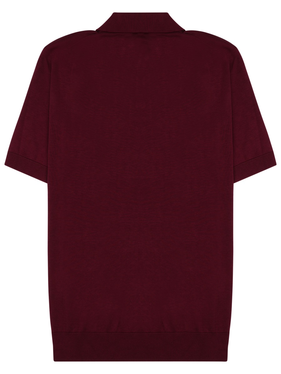 Paolo Pecora Short-Sleeve Polo Shirt With Classic Collar And Refined Finish Zwart
