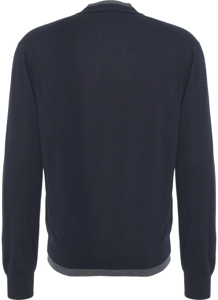 Paolo Pecora Fine knit cardigan Blauw