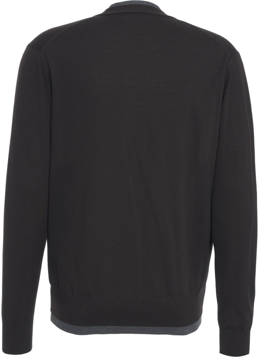 Paolo Pecora Fine knit cardigan Bruin
