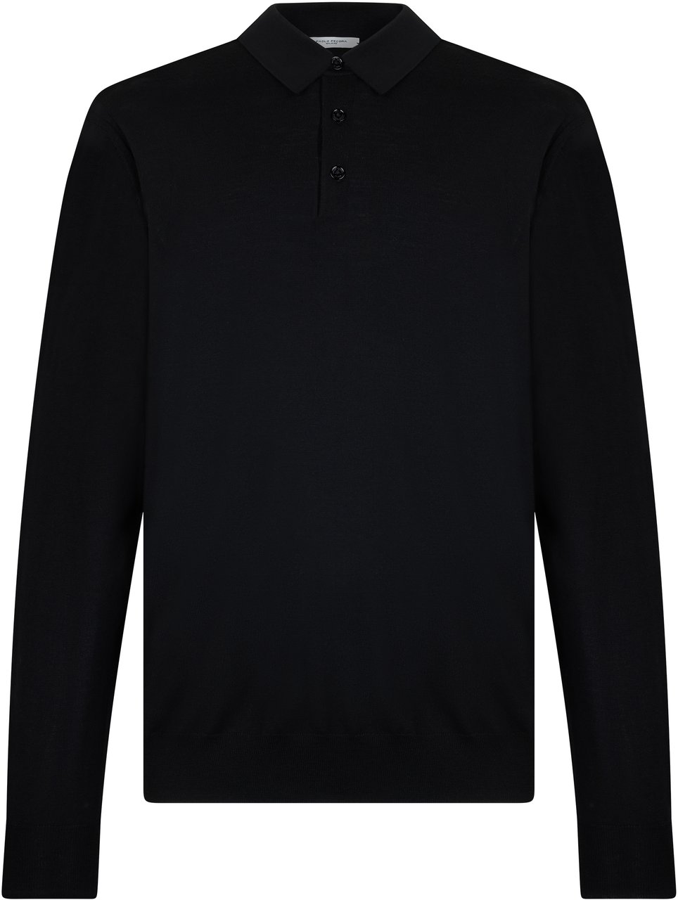 Paolo Pecora Polo in knitted fabric with long sleeves Zwart