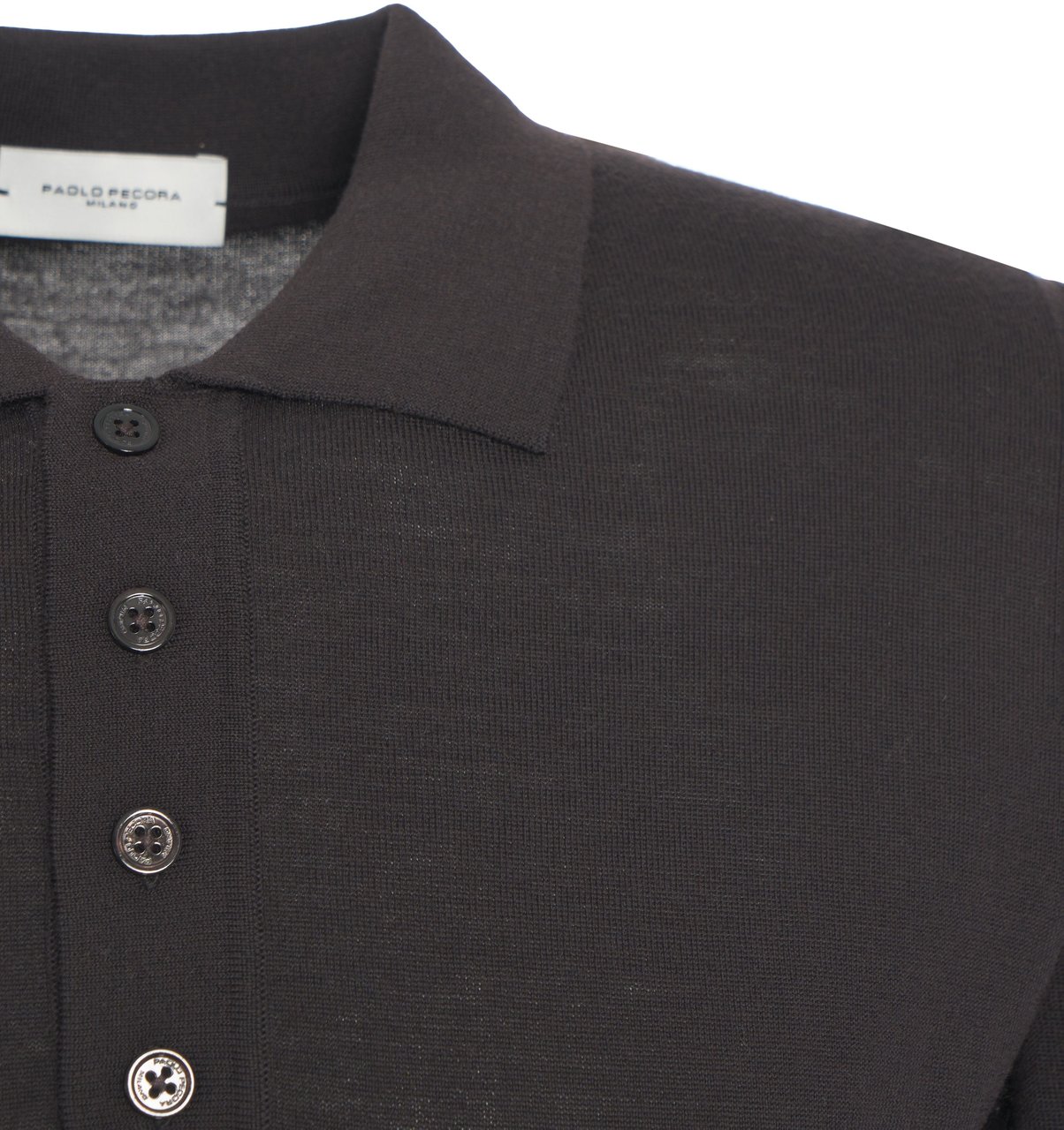 Paolo Pecora Knit poloshirt Bruin