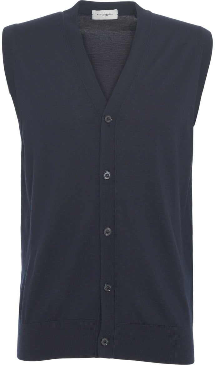 Paolo Pecora Knit vest Blauw