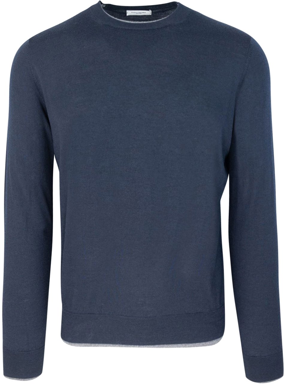Paolo Pecora Sweaters Blue Blauw
